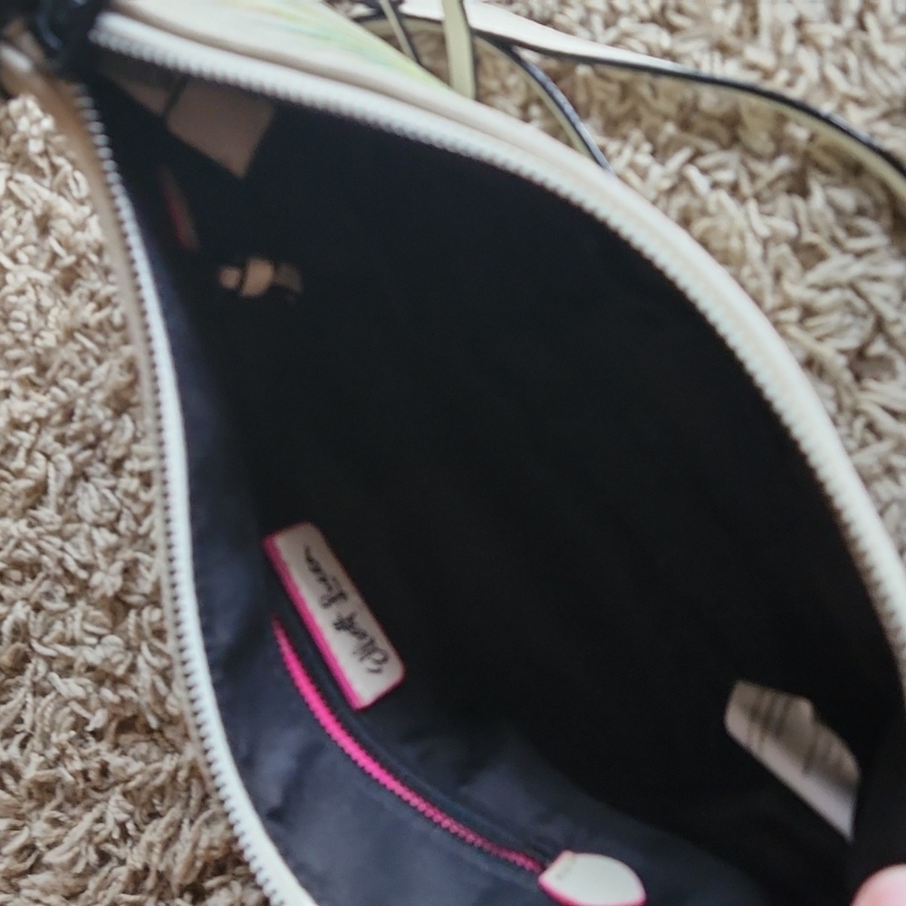 Elliott Lucca Peacock Feather Design Leather Women's Crossbody Bag - Picture 8 of 13